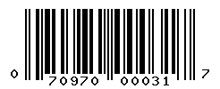 UPC barcode number 070970000317