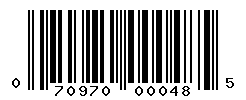 UPC barcode number 070970000485