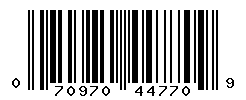 UPC barcode number 070970447709