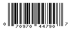 UPC barcode number 070970447907