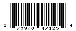 UPC barcode number 070970471254