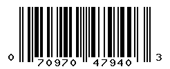 UPC barcode number 070970479403