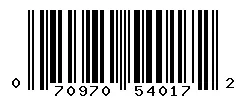 UPC barcode 070970540172