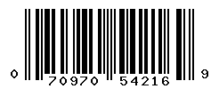 UPC barcode number 070970542169
