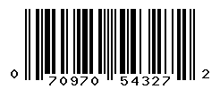 UPC barcode number 070970543272