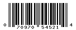 UPC barcode number 070970545214