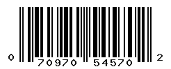UPC barcode number 070970545702