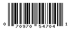 UPC barcode number 070970547041