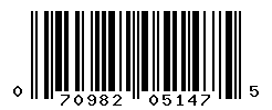 UPC barcode number 070982051475