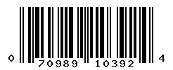 UPC barcode number 070989103924