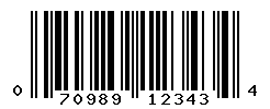 UPC barcode number 070989123434