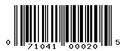 UPC barcode number 071041000205