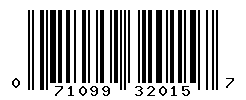 UPC barcode number 071099320157