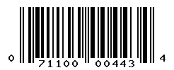 UPC barcode number 071100004434