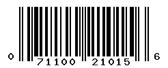 UPC barcode number 071100210156