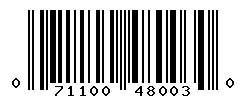 UPC barcode number 071100480030