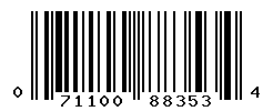 UPC barcode number 071100883534