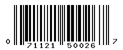 UPC barcode number 071121500267 lookup