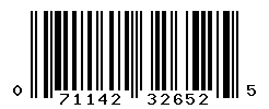 UPC barcode number 071142326525