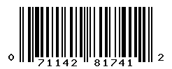 UPC barcode number 071142817412