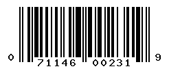 UPC barcode number 071146002319