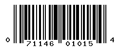 UPC barcode number 071146010154