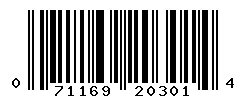 upc 071169203014 barcode image
