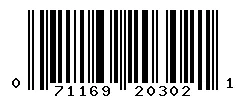 UPC barcode 071169203021