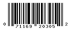 UPC barcode 071169203052
