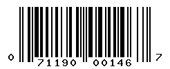 UPC barcode number 071190001467