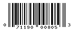 UPC barcode number 071190008053