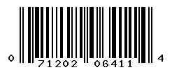 UPC barcode 071202064114
