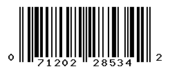 UPC barcode number 071202285342