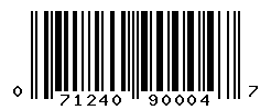 UPC barcode number 071240900047