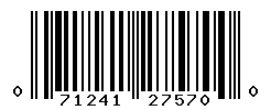 UPC barcode number 071241275700