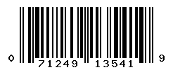 UPC barcode number 071249135419