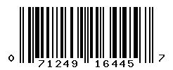 UPC barcode number 071249164457