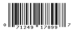 UPC barcode number 071249178997