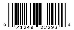 UPC barcode number 071249232934