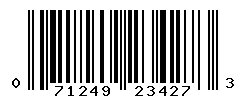 UPC barcode number 071249234273