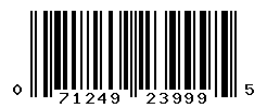 UPC barcode number 071249239995