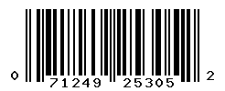 UPC barcode number 071249253052