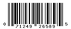 UPC barcode number 071249265895