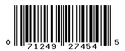 UPC barcode number 071249274545