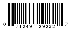 UPC barcode number 071249292327