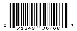 UPC barcode number 071249307083