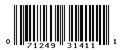 UPC barcode number 071249314111