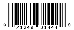 UPC barcode number 071249314449