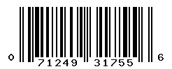 UPC barcode number 071249317556