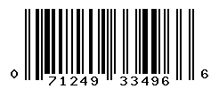 UPC barcode number 071249334966